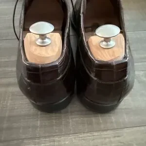 Dolce & Gabbana Brown Oxford Shoes with Crocodile Pattern DOLCE & GABBANA Croco Print Classic Boots Shoes BOY DONNA  main image 4